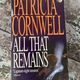 All That Remains by Patricia D Cornwell — secondhand book