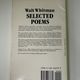 Selected Poems: Walt Whitman by Walt Whitman — secondhand book