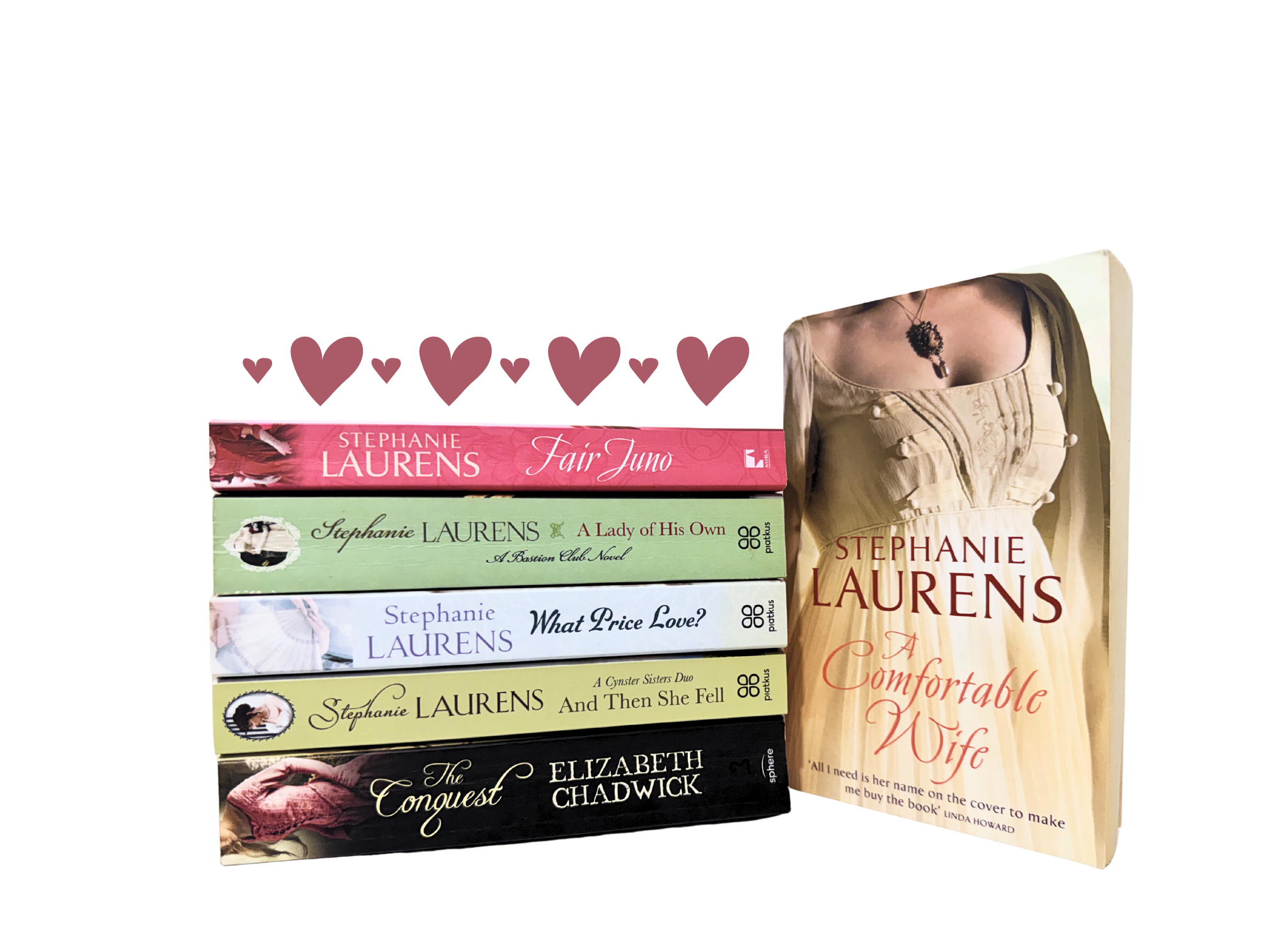 A pile of romance novels
