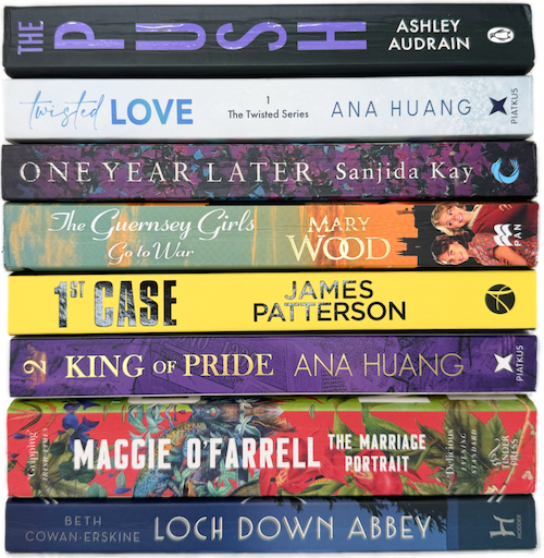A pile of paperback secondhand books
