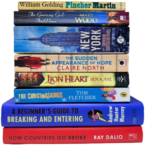 A pile of paperback secondhand books