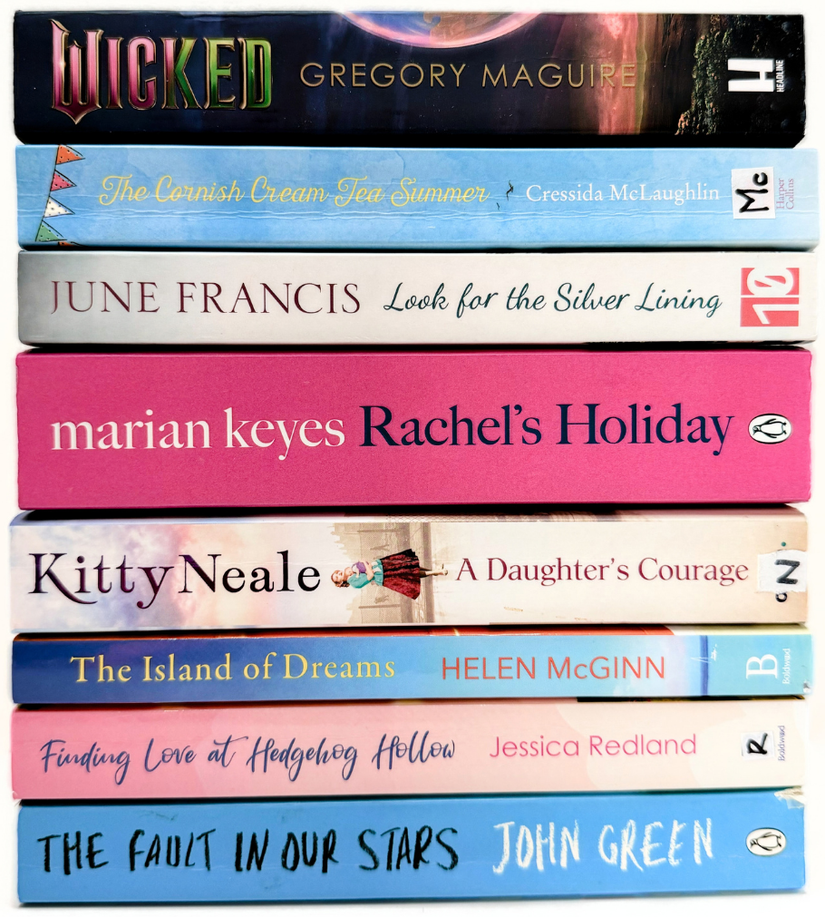 A pile of paperback secondhand books