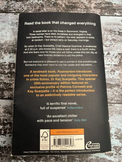 An image of a book by Patricia Cornwell - Postmortem