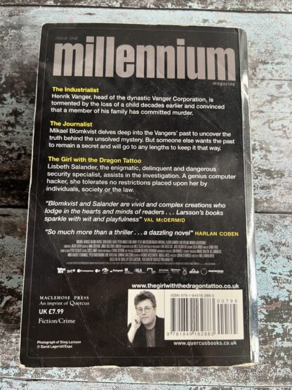 An image of a book by Stieg Larsson - The Girl with the Dragon Tattoo