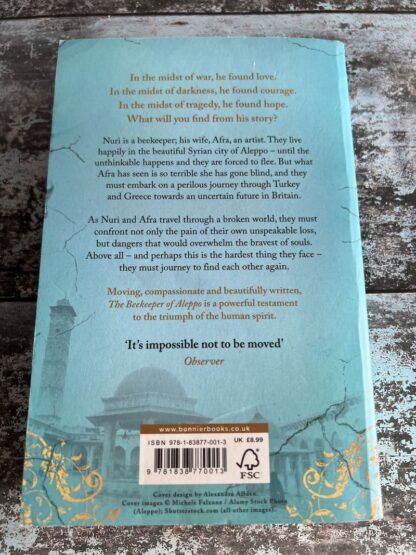 An image of a book by Christy Lefteri - The Beekeeper of Aleppo