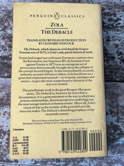 An image of a book by Zola - The Debacle