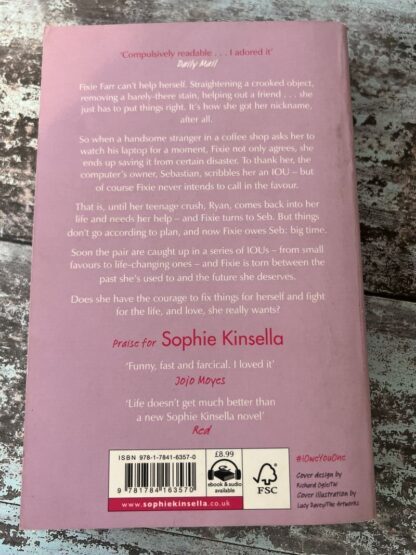 An image of a book by Sophie Kinsella - I Owe You One