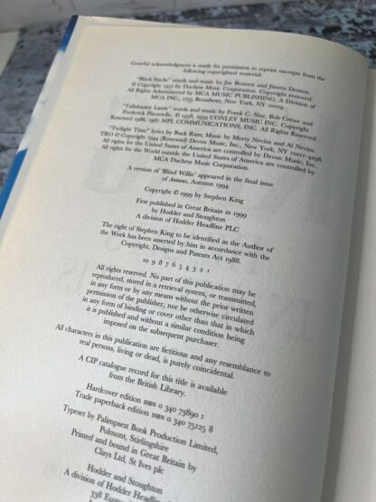 An image of a book by Stephen King - Hearts in Atlantis
