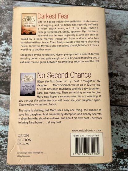 An image of a book by Harlan Coben - Darkest Fear and No Second Chance