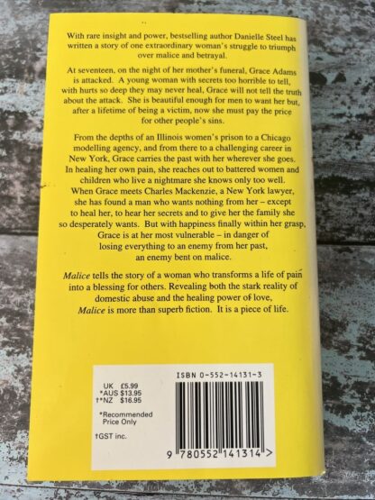 An image of a book by Danielle Steel - Malice