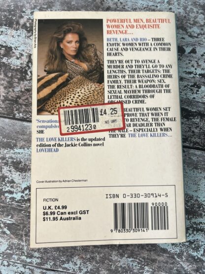 An image of a book by Jackie Collins - The Love Killers