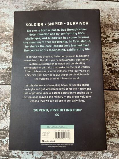 An image of a book by Ant Middleton - First Man In