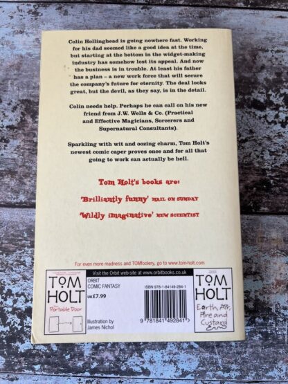 An image of a book by Tom Holt - You Don't Have to be Evil to work here but it helps