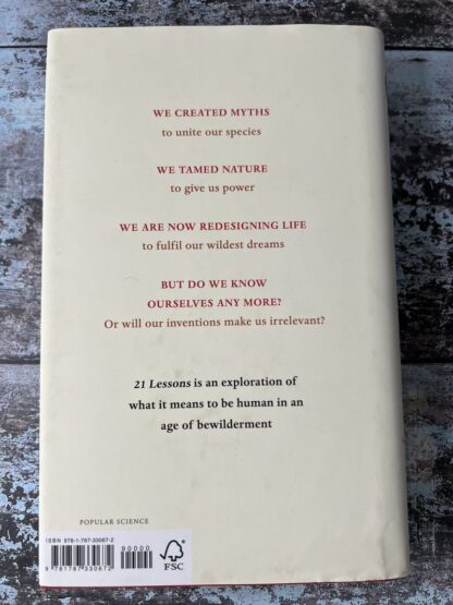 An image of a book by Yuval Noah Harari - 21 Lessons for the 21st Century