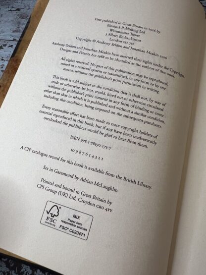An image of a book by Anthony Weldon - The Cabinet Office 1916 - 2016