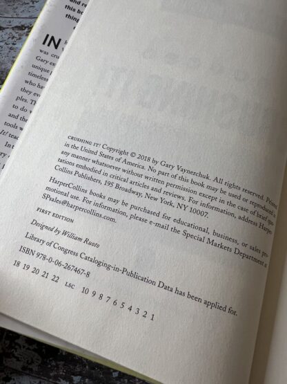 An image of a book by Gary Vaynerchuk - Crushing It