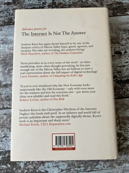An image of a book by Andrew Keen - The Internet is not the answer