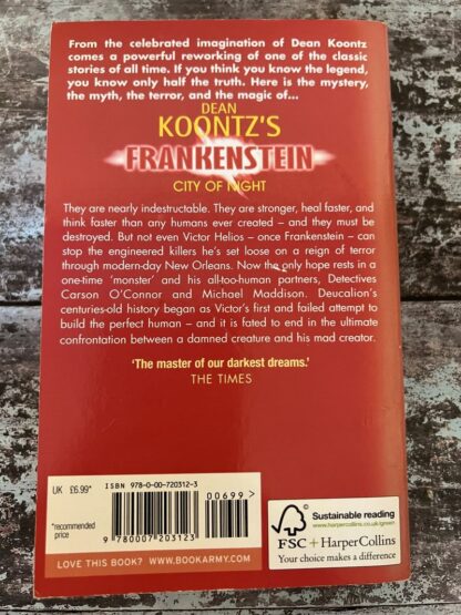 An image of a book by Dean Koontz - Frankenstein