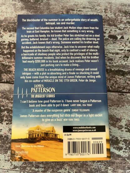 An image of a book by James Patterson - The Beach House