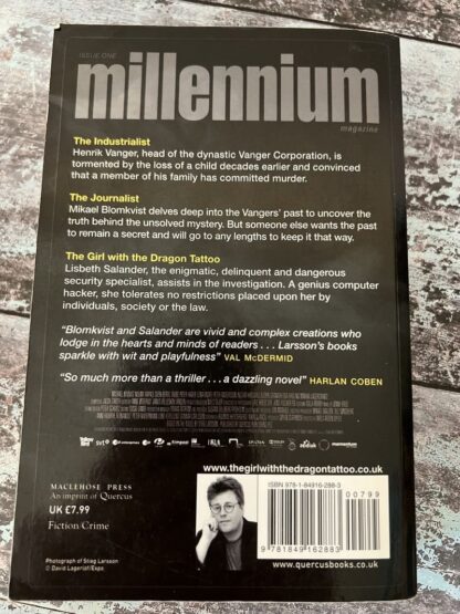 An image of a book by Stieg Larsson - The Girl with the Dragon Tattoo
