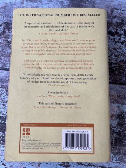 An image of a book by Laura Hillenbrand - Seabiscuit