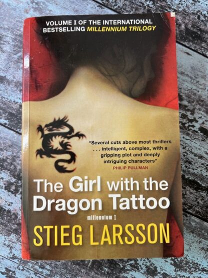 An image of a book by Stieg Larsson - The girl with the dragon tattoo