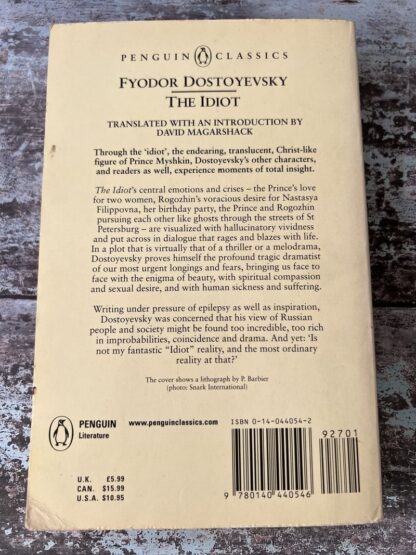 An image of a book by Fyodor Dostoyevsky - The Idiot