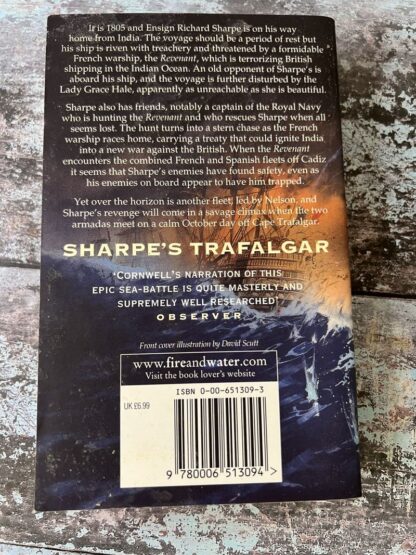An image of a book by Bernard Cornwell - Sharpe's Trafalgar