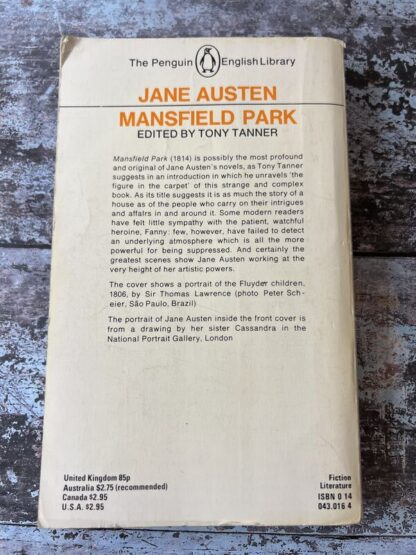 An image of a book by Jane Austen - Mansfield Park