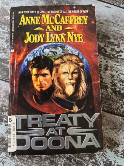 An image of a book by Anne McCaffrey and Jody Lynn Nye - Treaty at Doona