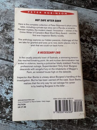 An image of a book by Peter Robinson - Not Safe After Dark and A Necessary End