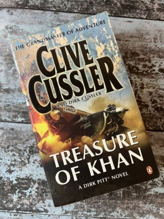 An image of a book by Clive Cussler - Treasure of Khan