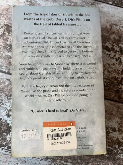 An image of a book by Clive Cussler - Treasure of Khan