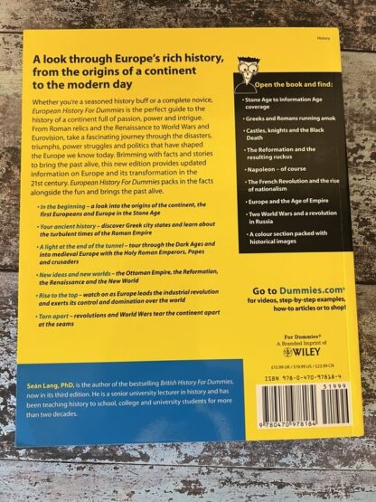 An image of a book by Seán Lang - European History for Dummies