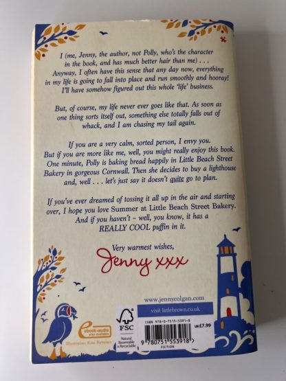 An image of the book Summer at the Little Beach Street Bakery by Jenny Colgan