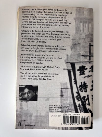 An image of the book When We Were Orphans by Kazuo Ishiguro