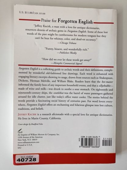An image of the book Forgotten English by Jeffrey Kacirk