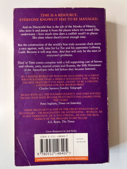 An image of the book Thief of Time by Terry Pratchett