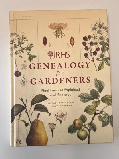 An image of the book RHS Genealogy for Gardeners by Dr Ross Bayton and simon Maughan