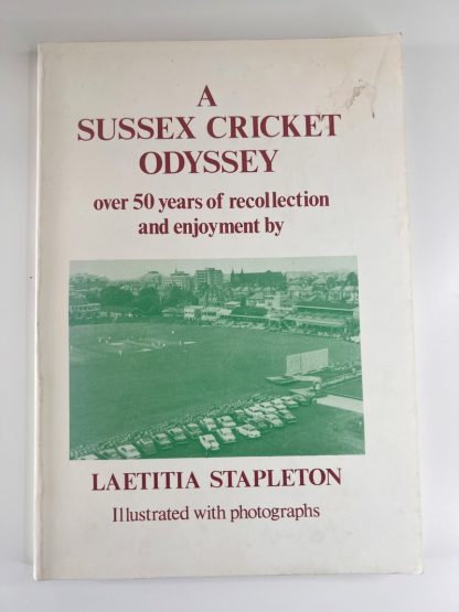 An image of the book A Sussex Cricket Odyssey by Laetitia Stapleton