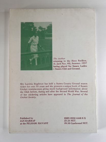 An image of the book A Sussex Cricket Odyssey by Laetitia Stapleton