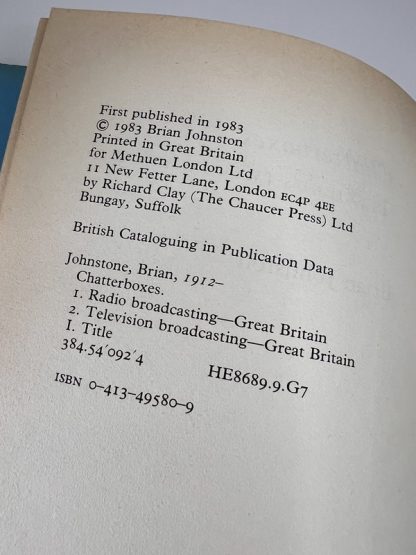 An image of the book Chatterboxes: My friends the commentators by Brian Johnston