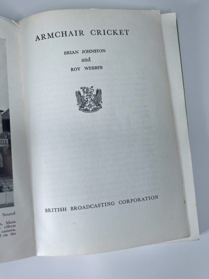 An image of the book Armchair Cricket by Brian Johnston and Roy Webber