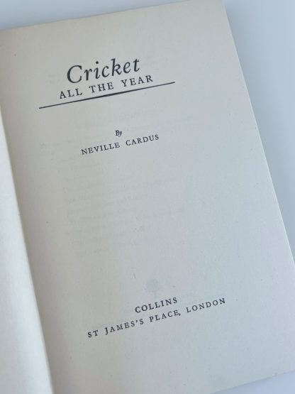 An image of the book Cricket All the Year by Neville Cardus