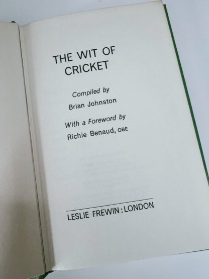 An image of the book The wit of Cricket by Brian Johnston