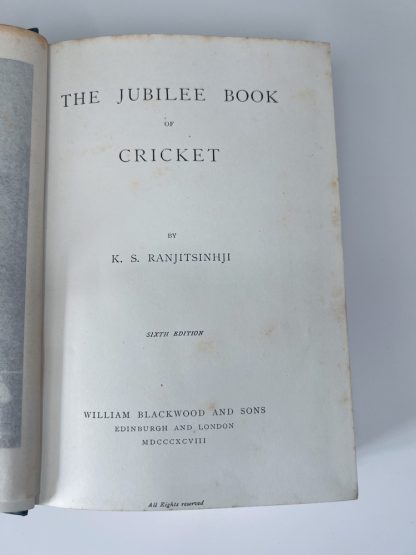 An image of the book The Jubilee Book of Cricket by K S Ranjitsinhji