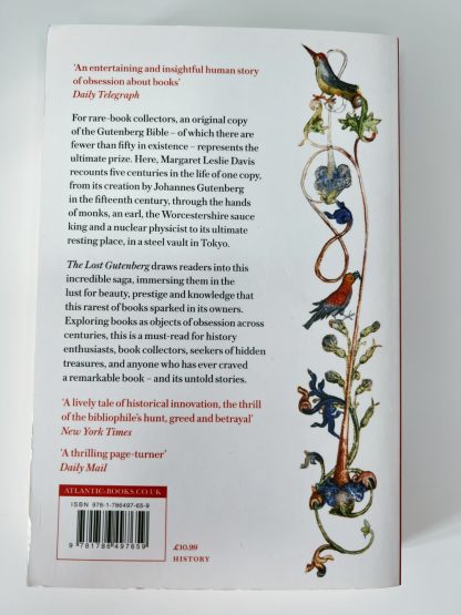 Affordable secondhand The Lost Gutenberg by Margaret Leslie Davis, paperback, very good condition, photo-verified, StrangeBooks UK