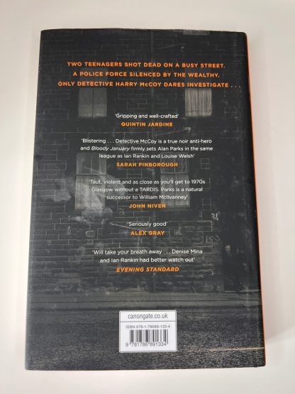 Affordable secondhand Bloody January by Alan Parks, hardback, very good condition, photo-verified, StrangeBooks UK