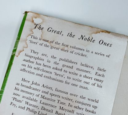 Affordable secondhand Cricketing Lives: Maurice Tate by John Arlott, hardback, good condition, photo-verified, StrangeBooks UK