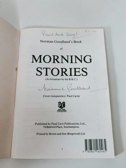 Affordable secondhand Morning Stories by Norman Goodland, paperback, very good condition, photo-verified, StrangeBooks UK